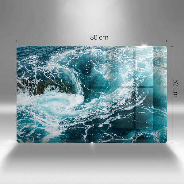 Üveg vágódeszka Habzó vízhullámok