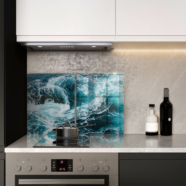 Üveg vágódeszka Habzó vízhullámok