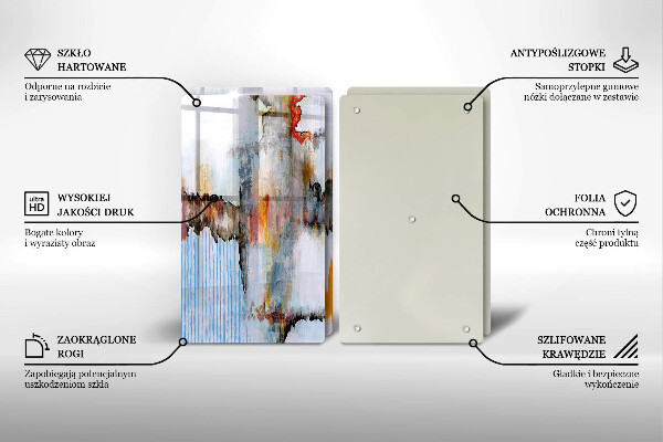 Üveg vágódeszka Absztrakciós festékek