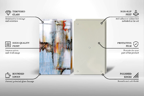 Üveg vágódeszka Absztrakciós festékek