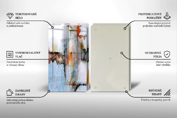 Üveg vágódeszka Absztrakciós festékek