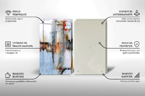 Üveg vágódeszka Absztrakciós festékek