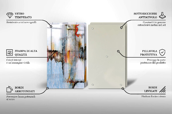 Üveg vágódeszka Absztrakciós festékek