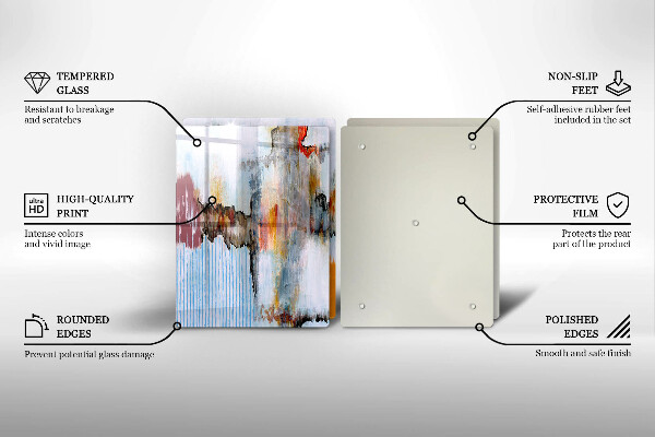 Üveg vágódeszka Absztrakciós festékek