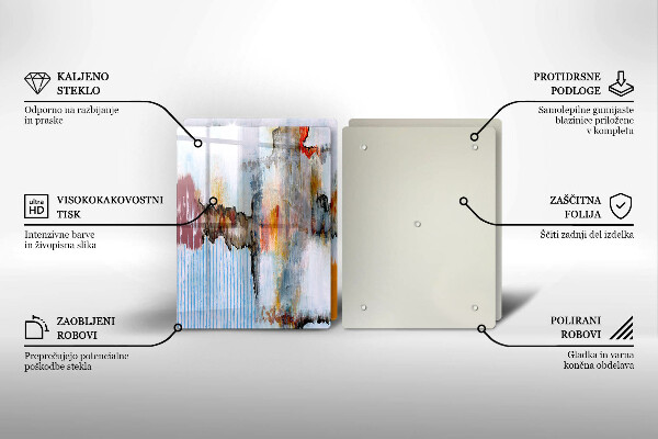 Üveg vágódeszka Absztrakciós festékek