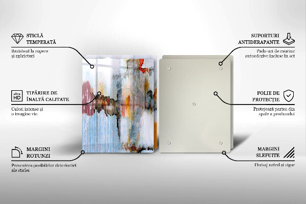 Üveg vágódeszka Absztrakciós festékek
