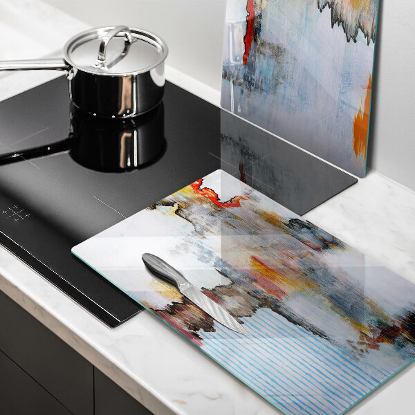 Üveg vágódeszka Absztrakciós festékek
