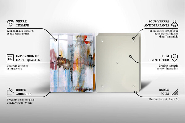 Üveg vágódeszka Absztrakciós festékek