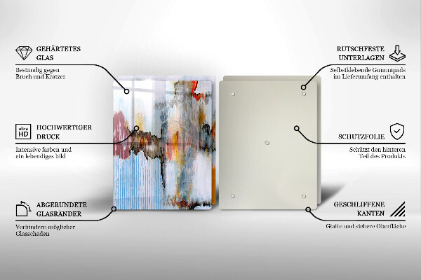 Üveg vágódeszka Absztrakciós festékek