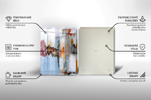 Üveg vágódeszka Absztrakciós festékek