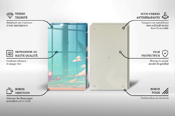 Üveg vágódeszka Mesebeli mennyország