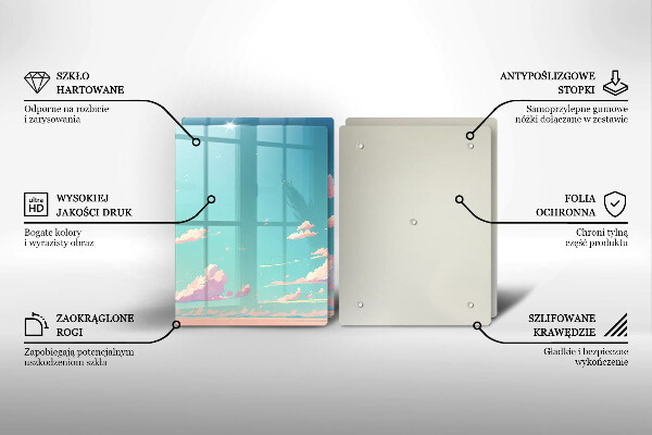 Üveg vágódeszka Mesebeli mennyország