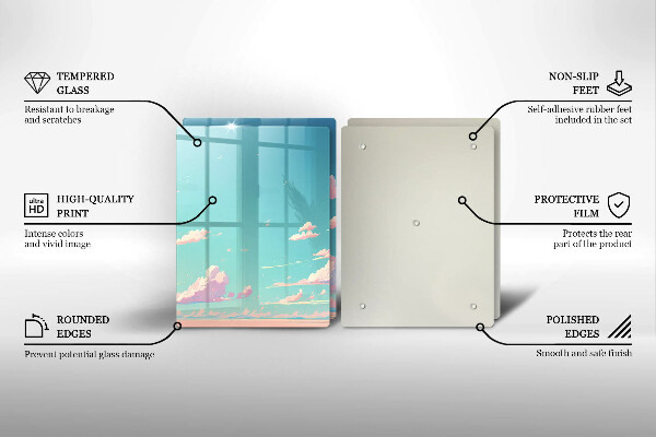 Üveg vágódeszka Mesebeli mennyország