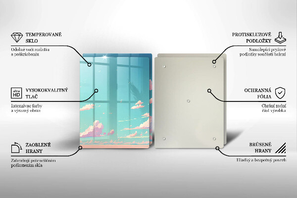 Üveg vágódeszka Mesebeli mennyország