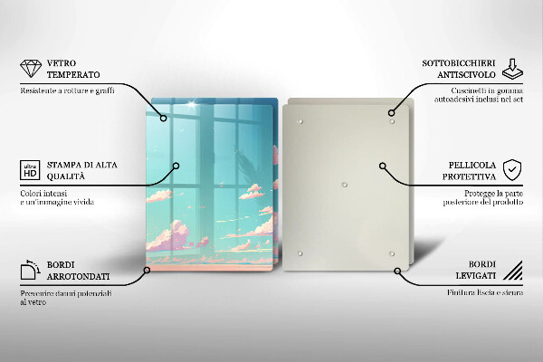 Üveg vágódeszka Mesebeli mennyország