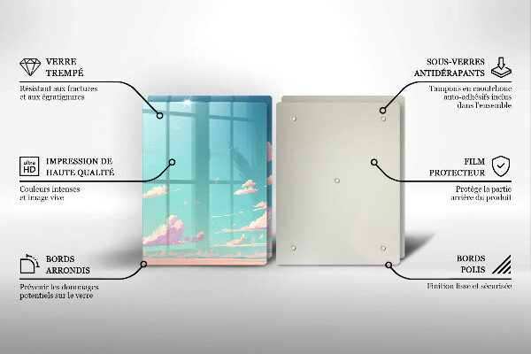 Üveg vágódeszka Mesebeli mennyország