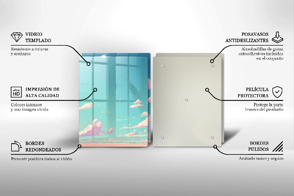 Üveg vágódeszka Mesebeli mennyország