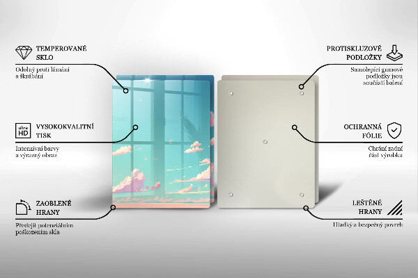 Üveg vágódeszka Mesebeli mennyország