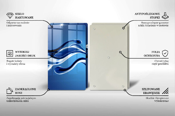 Üveg vágódeszka Folyadék absztrakció