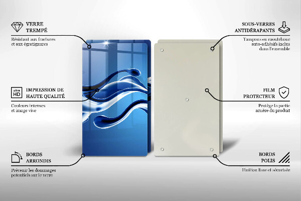 Üveg vágódeszka Folyadék absztrakció