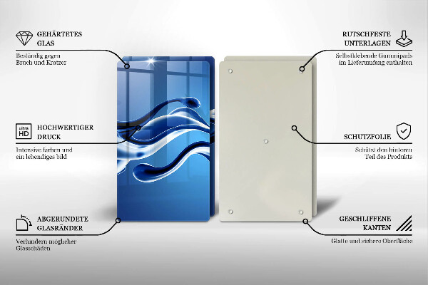 Üveg vágódeszka Folyadék absztrakció