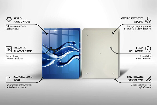 Üveg vágódeszka Folyadék absztrakció