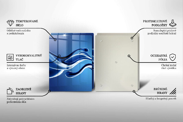 Üveg vágódeszka Folyadék absztrakció