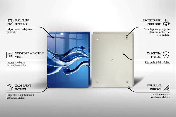 Üveg vágódeszka Folyadék absztrakció