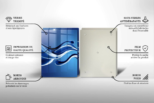 Üveg vágódeszka Folyadék absztrakció