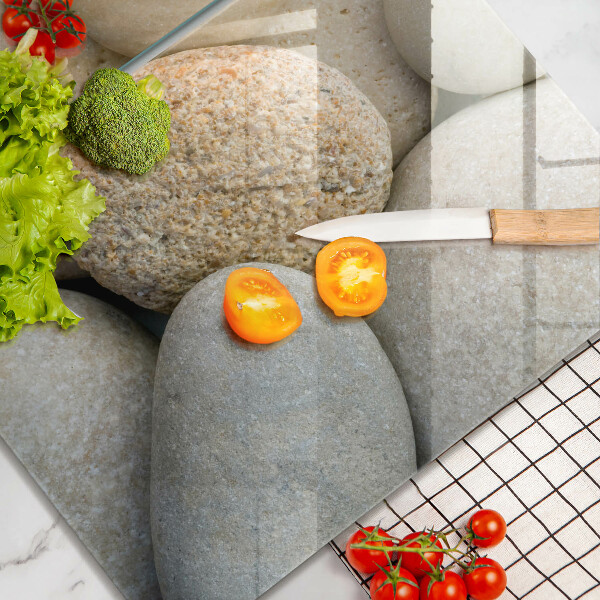 Üveg vágódeszka Ovális kövek mintája