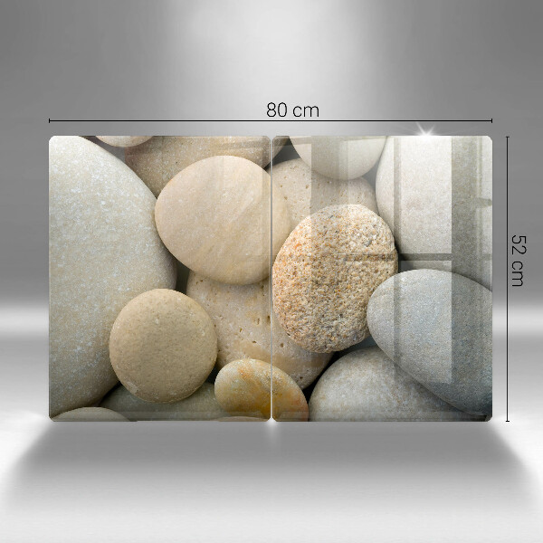 Üveg vágódeszka Ovális kövek mintája