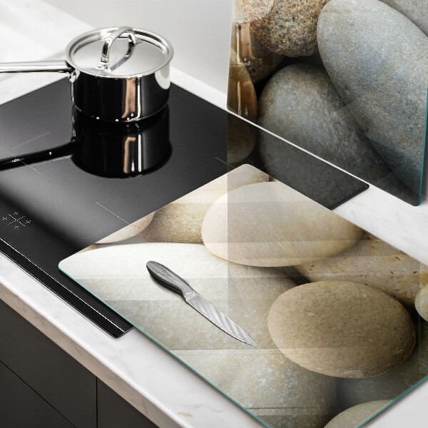 Üveg vágódeszka Ovális kövek mintája