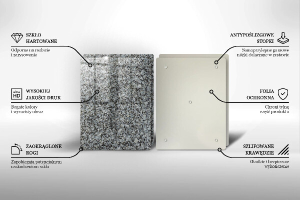 Üveg vágódeszka Kő textúra