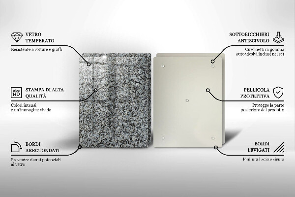 Üveg vágódeszka Kő textúra