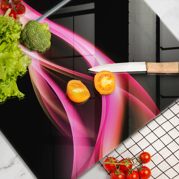 Üveg vágódeszka Absztrakt neon füst