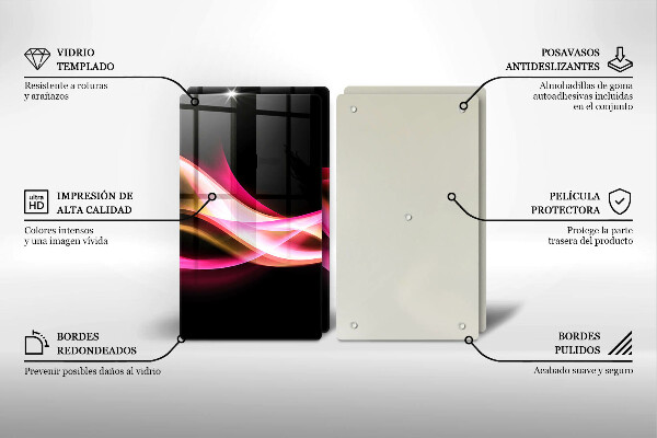 Üveg vágódeszka Absztrakt neon füst