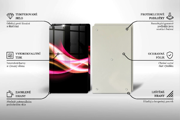 Üveg vágódeszka Absztrakt neon füst