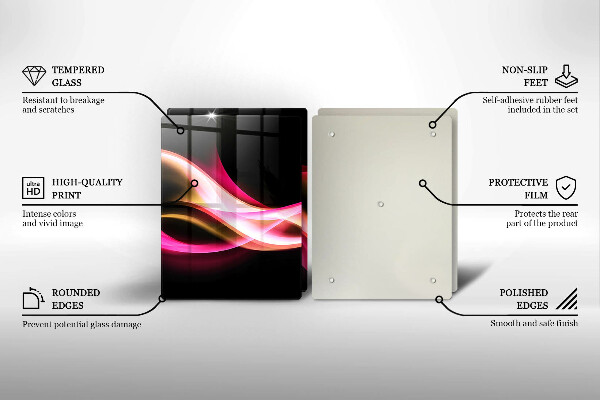 Üveg vágódeszka Absztrakt neon füst