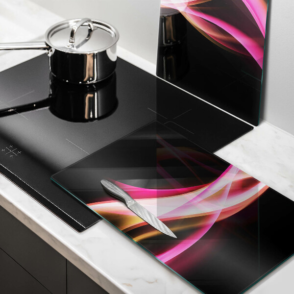 Üveg vágódeszka Absztrakt neon füst