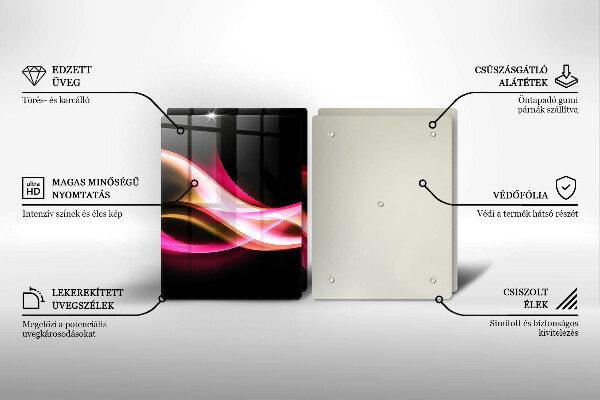 Üveg vágódeszka Absztrakt neon füst