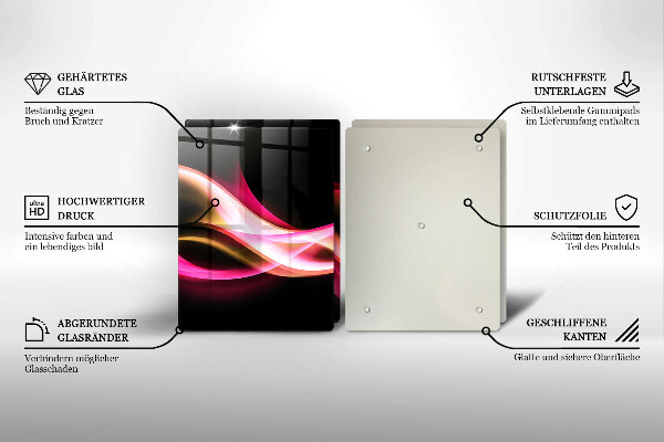 Üveg vágódeszka Absztrakt neon füst