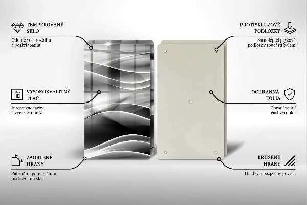 Üveg vágódeszka Absztrakt füstvonalak