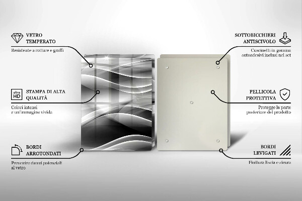 Üveg vágódeszka Absztrakt füstvonalak