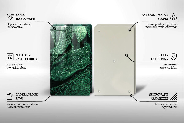 Üveg vágódeszka A növény levelei