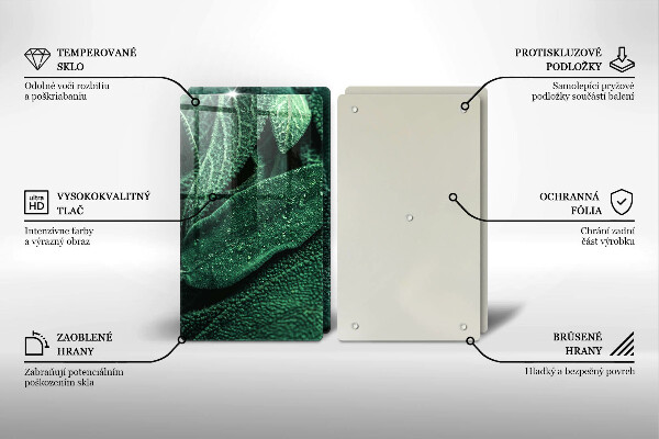 Üveg vágódeszka A növény levelei