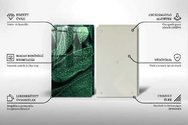 Üveg vágódeszka A növény levelei