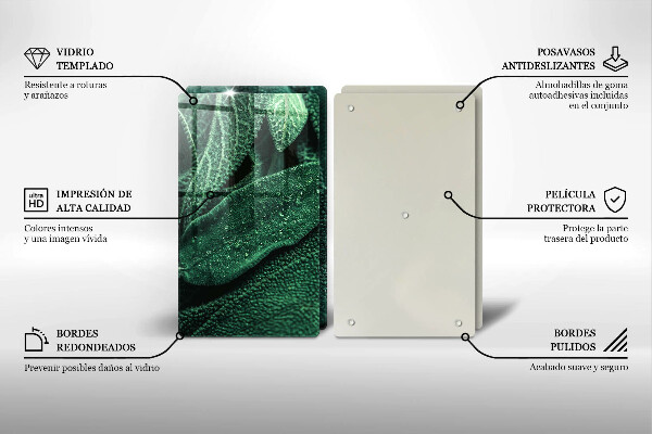 Üveg vágódeszka A növény levelei