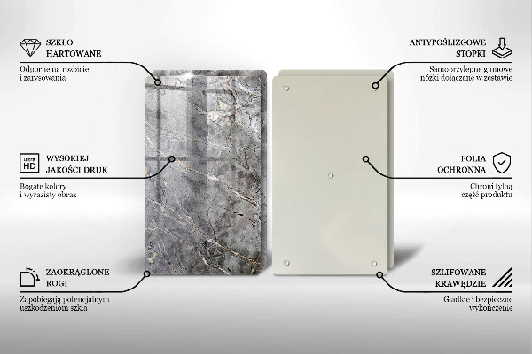 Üveg vágódeszka Kő textúra