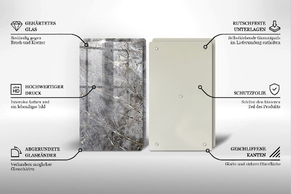 Üveg vágódeszka Kő textúra