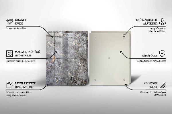 Üveg vágódeszka Kő textúra